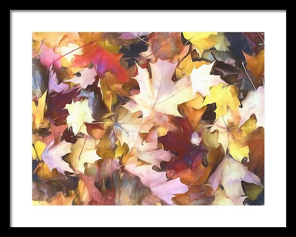 Fall Leaves Bright - Framed Print