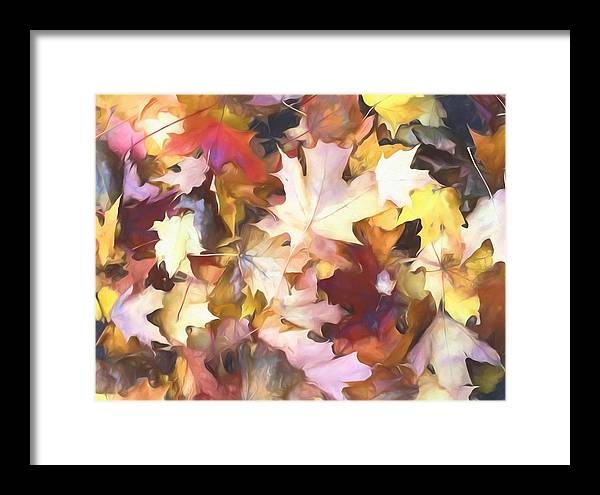 Fall Leaves Bright - Framed Print