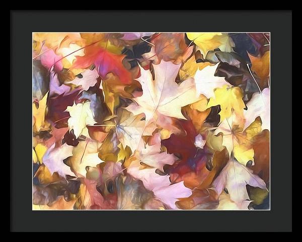 Fall Leaves Bright - Framed Print