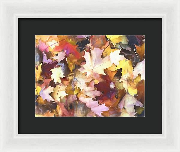 Fall Leaves Bright - Framed Print