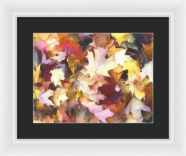 Fall Leaves Bright - Framed Print