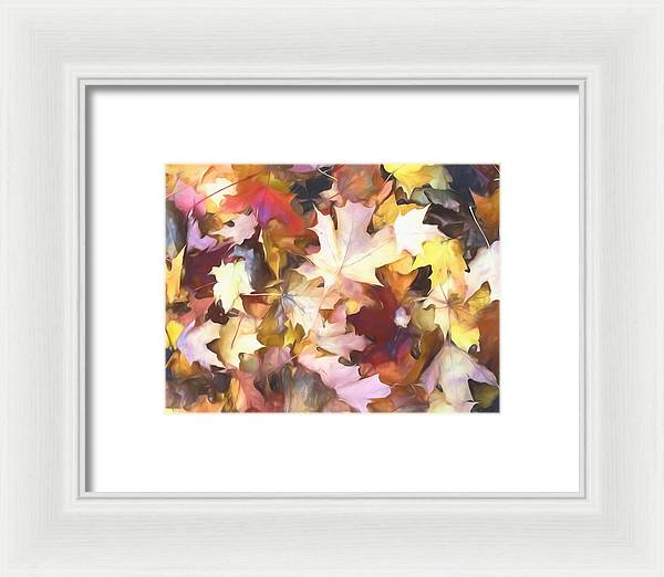 Fall Leaves Bright - Framed Print