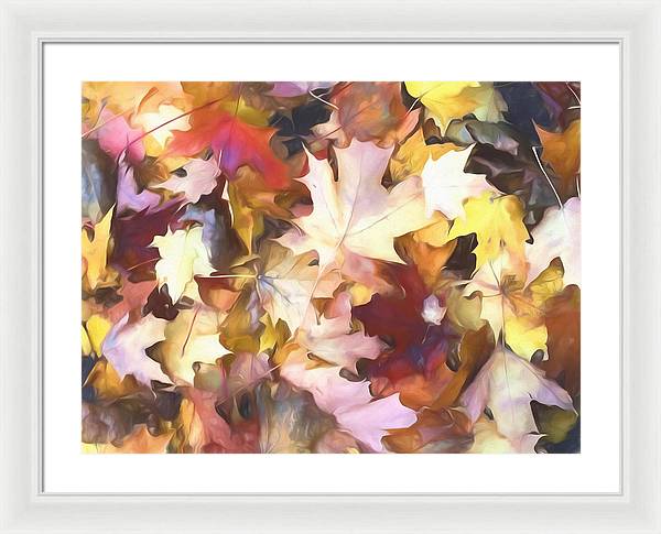 Fall Leaves Bright - Framed Print