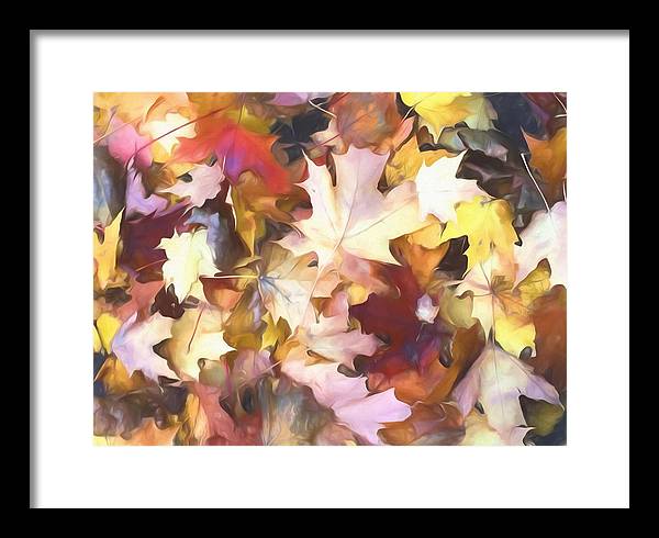 Fall Leaves Bright - Framed Print