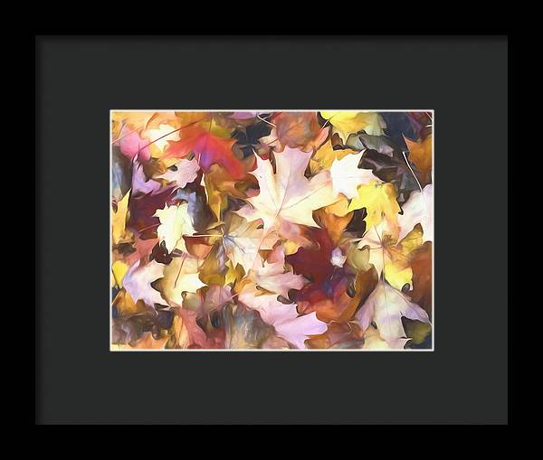 Fall Leaves Bright - Framed Print