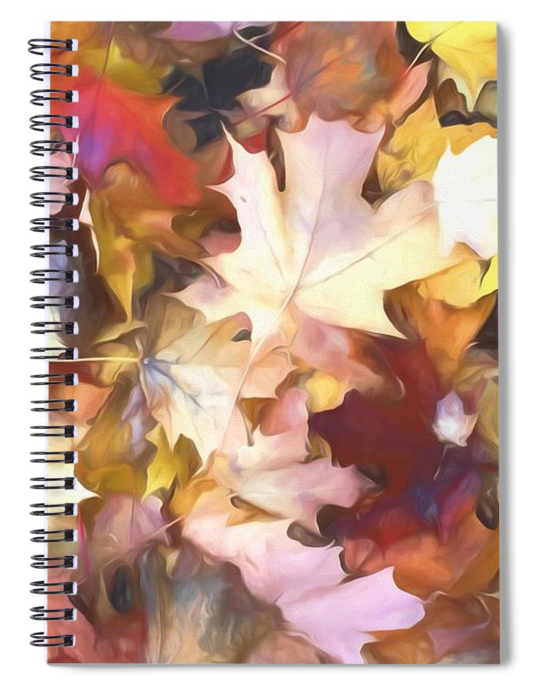 Fall Leaves Bright - Spiral Notebook