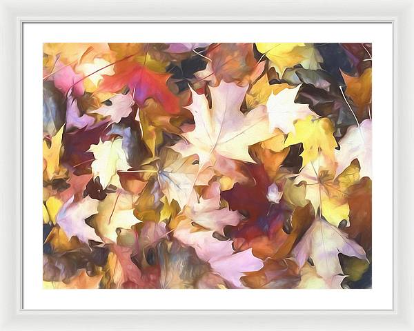 Fall Leaves Bright - Framed Print