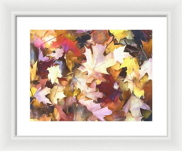 Fall Leaves Bright - Framed Print