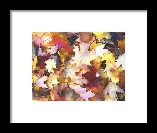 Fall Leaves Bright - Framed Print