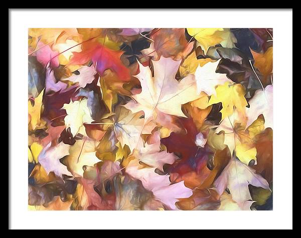 Fall Leaves Bright - Framed Print