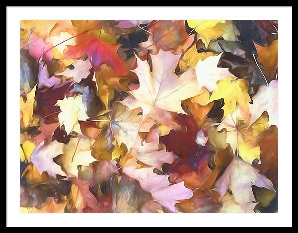 Fall Leaves Bright - Framed Print