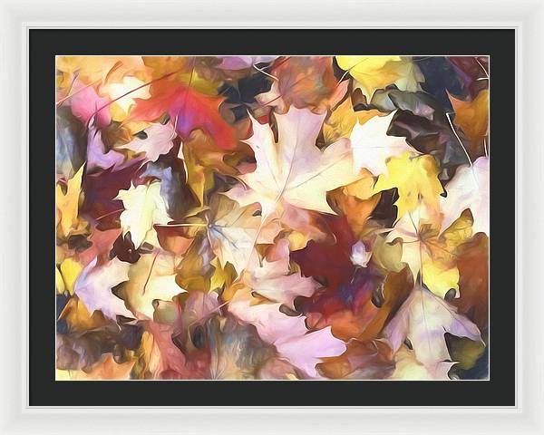 Fall Leaves Bright - Framed Print