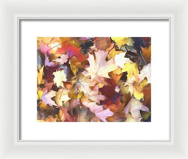 Fall Leaves Bright - Framed Print