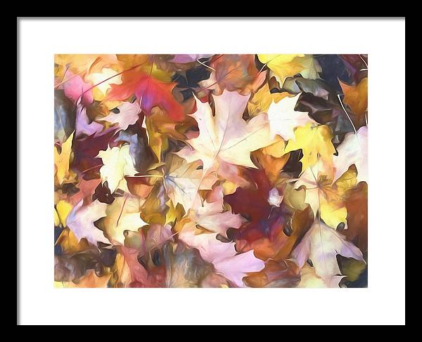 Fall Leaves Bright - Framed Print