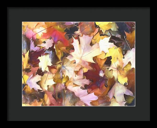 Fall Leaves Bright - Framed Print