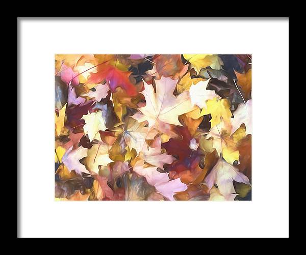 Fall Leaves Bright - Framed Print