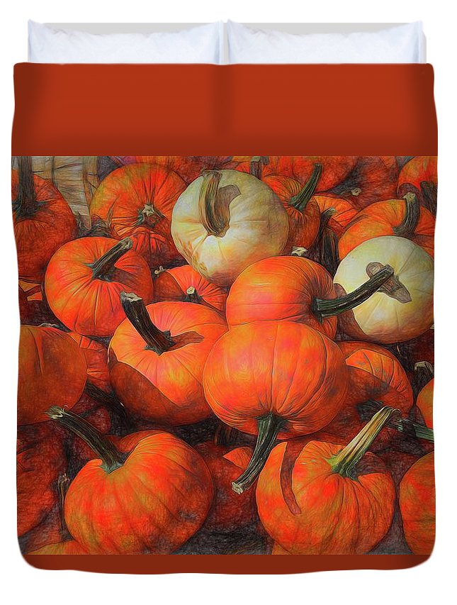Fall Pumpkin Pile - Duvet Cover