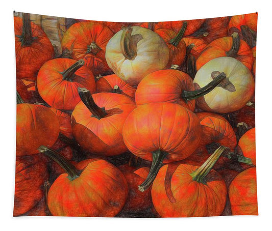 Fall Pumpkin Pile - Tapestry