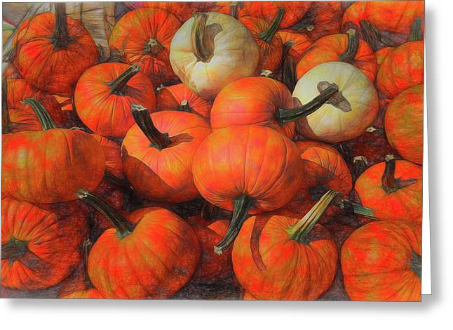 Fall Pumpkin Pile - Greeting Card