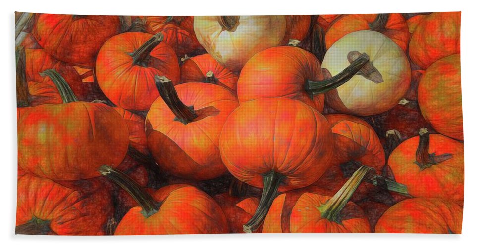 Fall Pumpkin Pile - Bath Towel