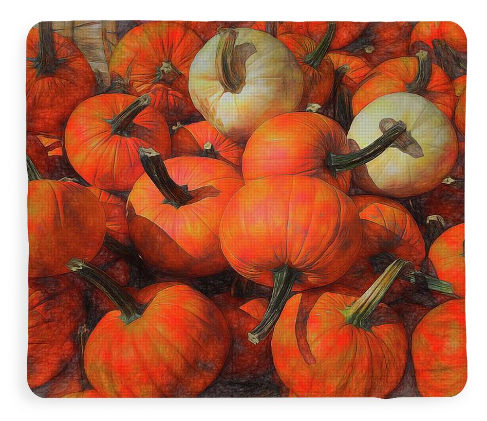 Fall Pumpkin Pile - Blanket