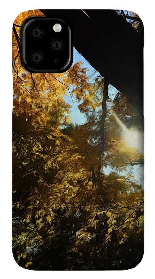 Fall Swirly Yellow Sunlight - Phone Case