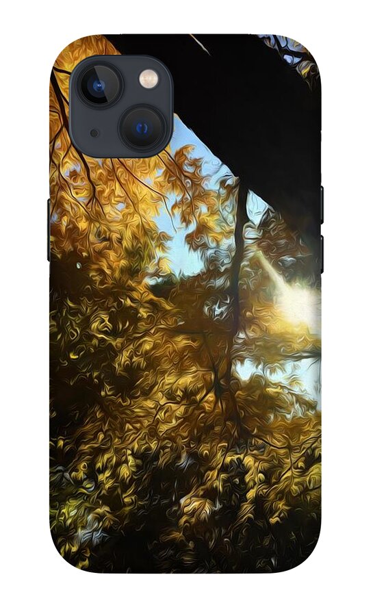 Fall Swirly Yellow Sunlight - Phone Case