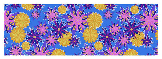 Fanciful Flowers on Powder Blue - Yoga Mat