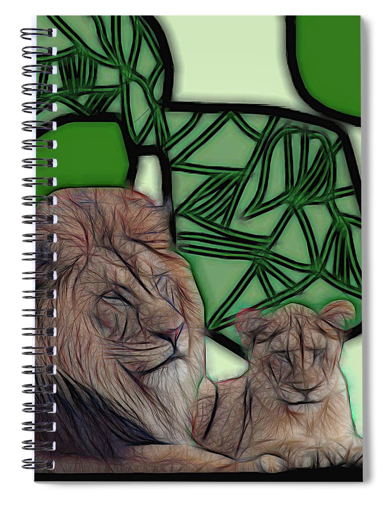 Father Lion - Spiral Notebook