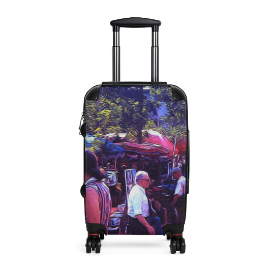 Vintage Travel Art Market Gathering Cabin Suitcase