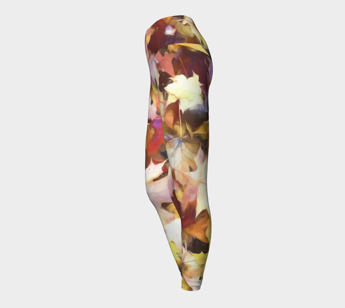 Fall Leaves Bright Yoga Leggings