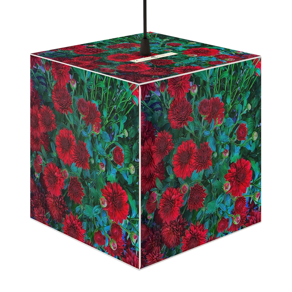 Red mums Personalized Lamp
