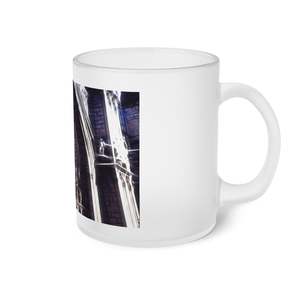 Sun In The Arch of A Cathedral Door Frosted Glass Mug