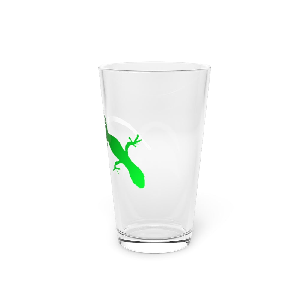 Gecko Pint Glass, 16oz