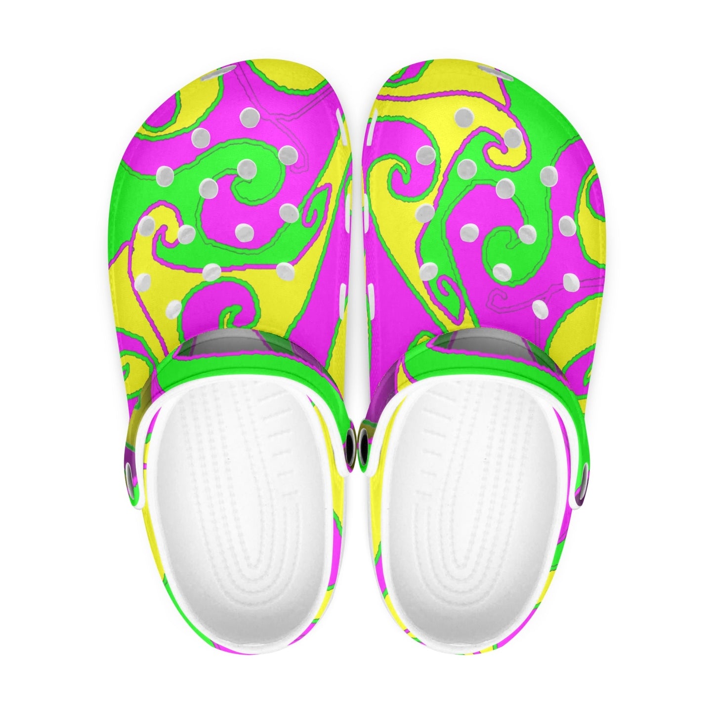 Spring Mandala Pattern 413. All Over Printed Clogs