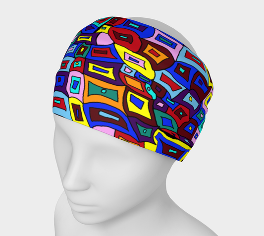 Wavy Squares Pattern Headband