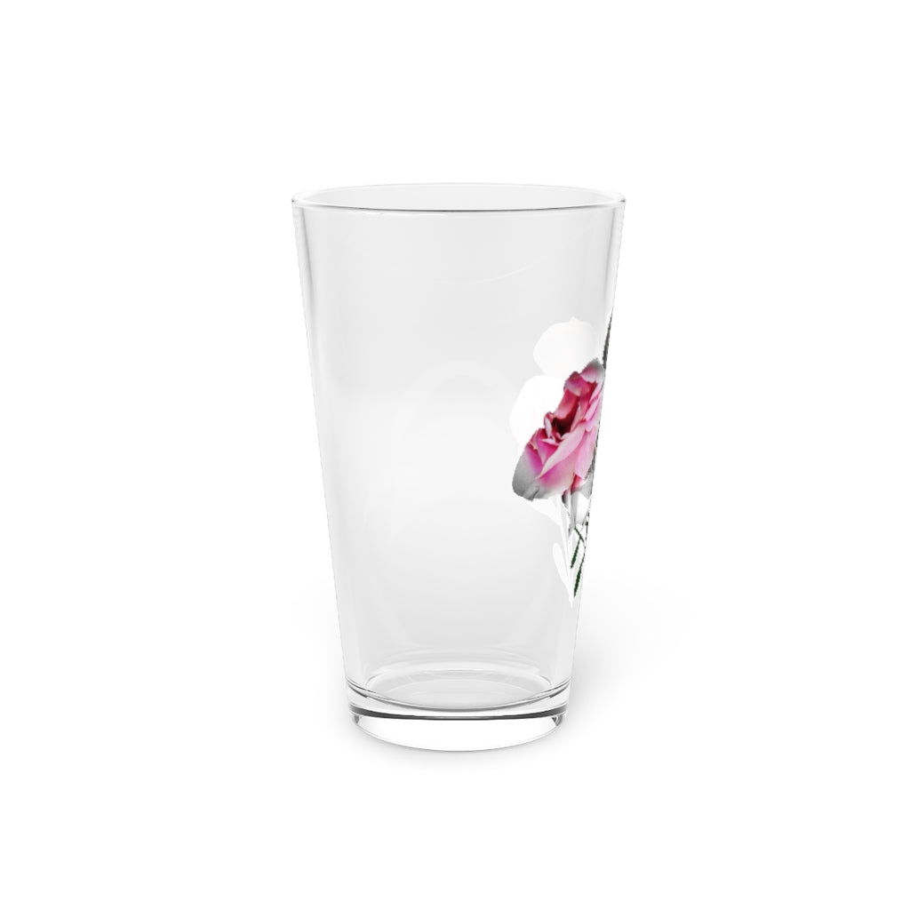 Pink and Red Roses Pint Glass, 16oz