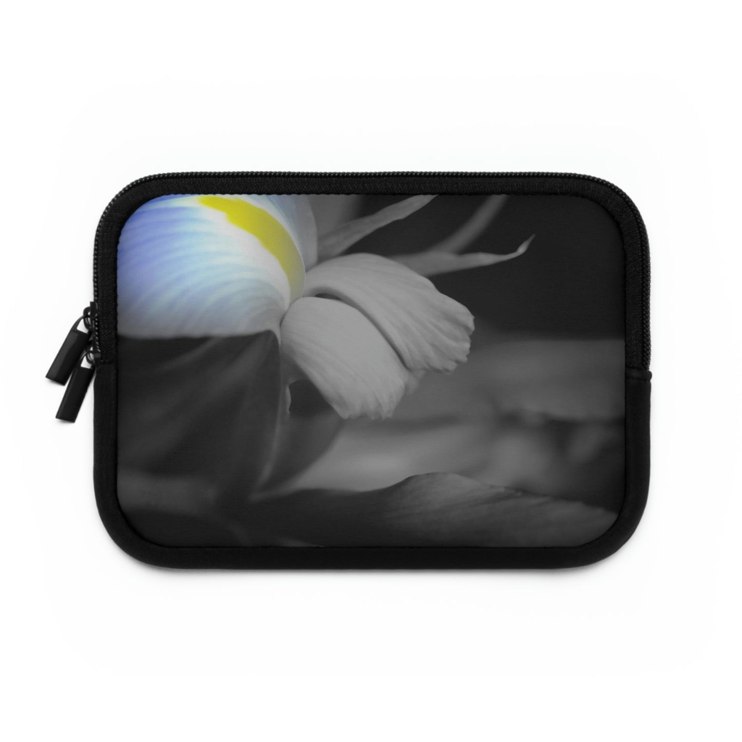 Black and White Iris Laptop Sleeve