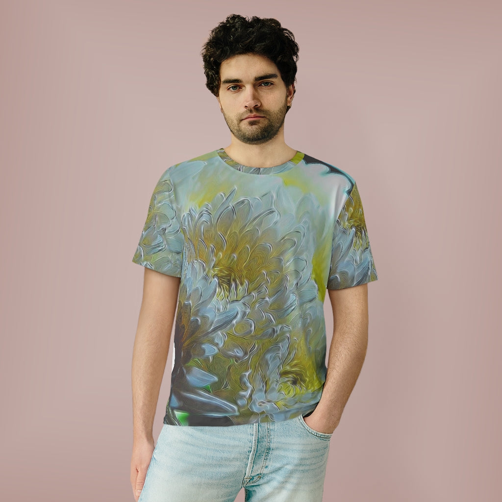 Chrysanthemums In The Light Unisex AOP Cut & Sew T-Shirt