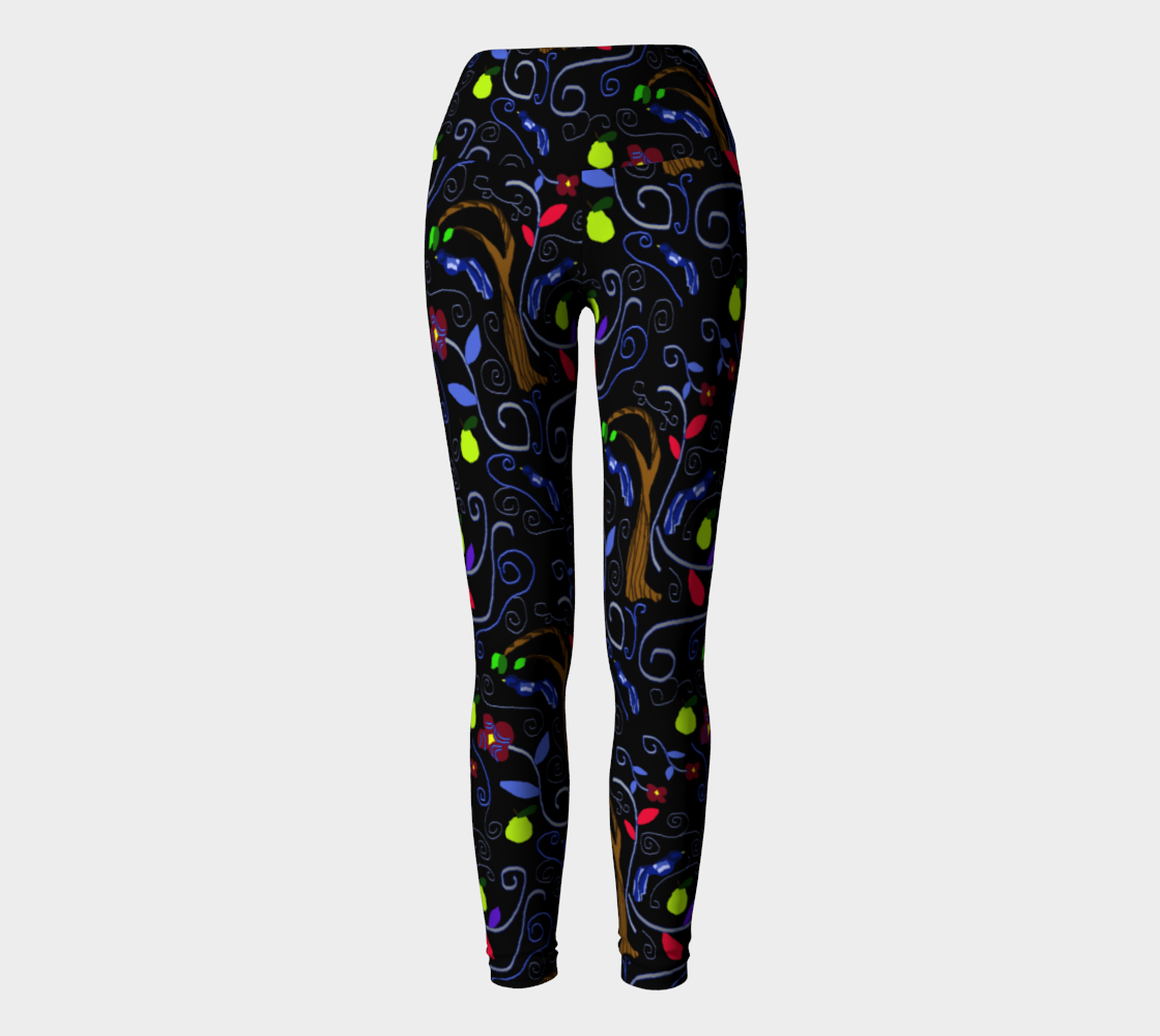 Birds and Scrolls Yoga Leggings