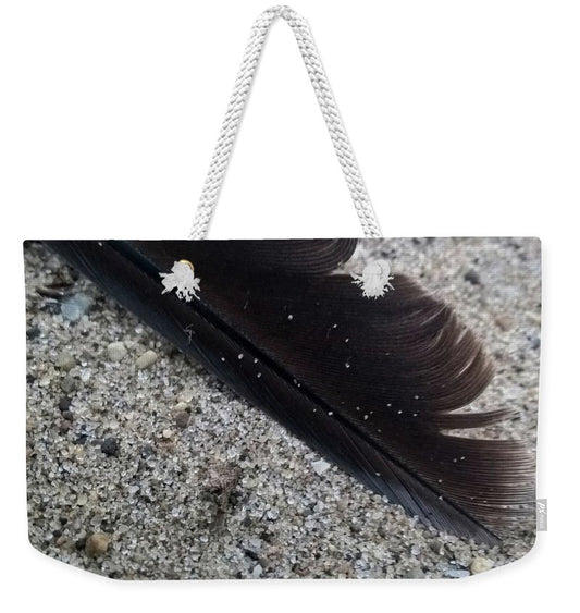 Feather On The Beach - Weekender Tote Bag