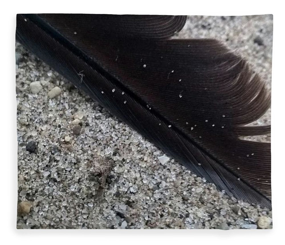 Feather On The Beach - Blanket