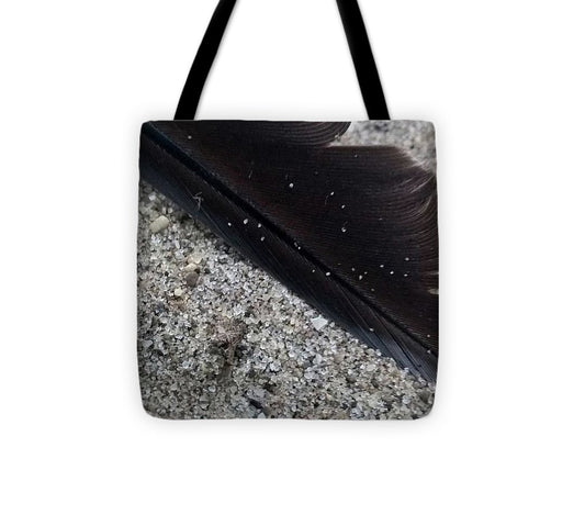 Feather On The Beach - Tote Bag