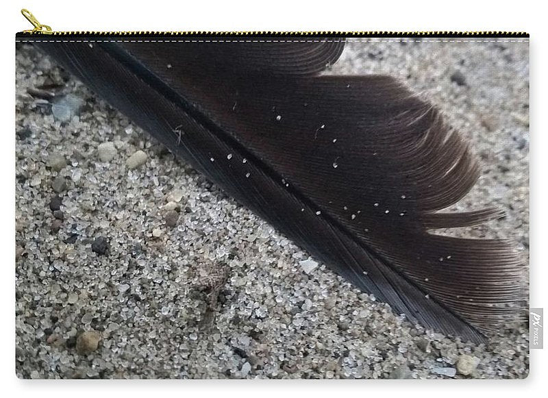 Feather On The Beach - Carry-All Pouch