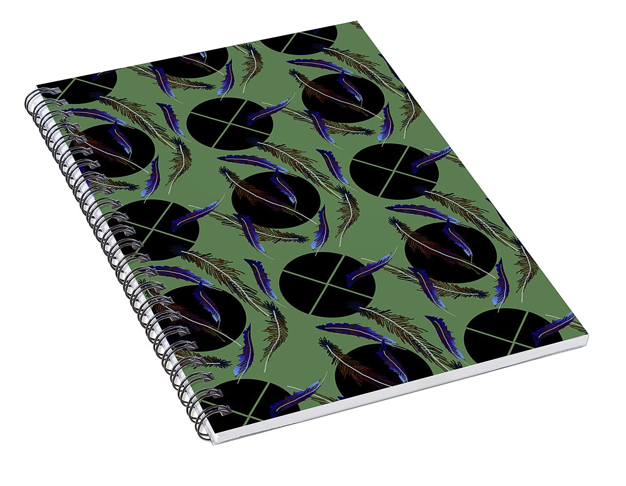 Feathers and Polkadots - Spiral Notebook