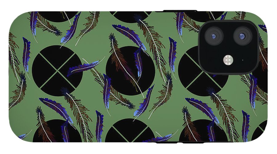 Feathers and Polkadots - Phone Case