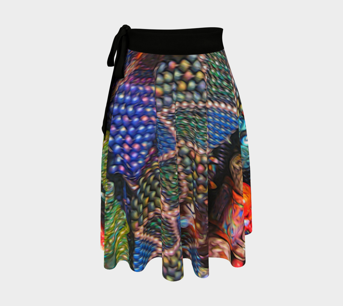 Beaded Jewelry Collage Wrap Skirt