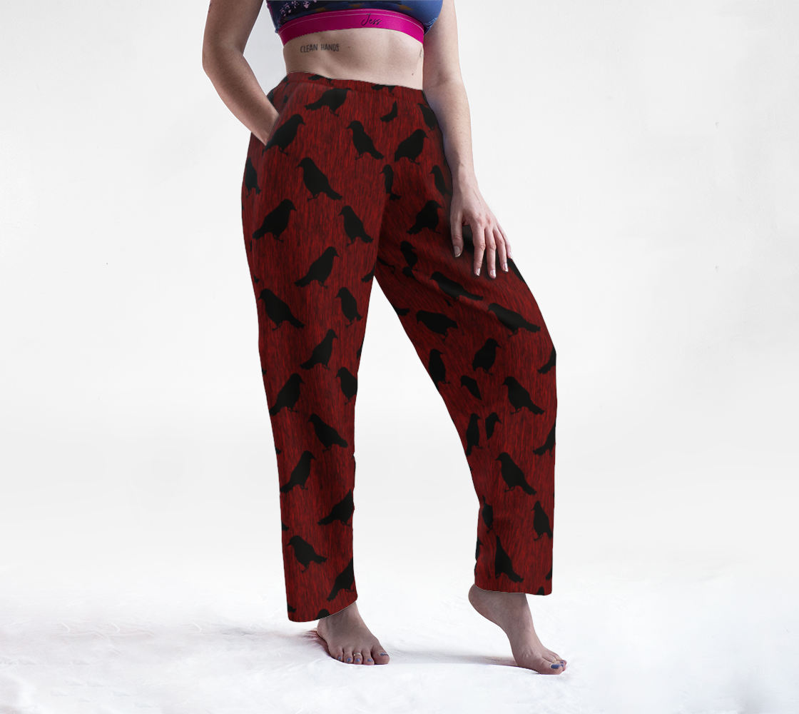 Ravens on Red Lounge Pants