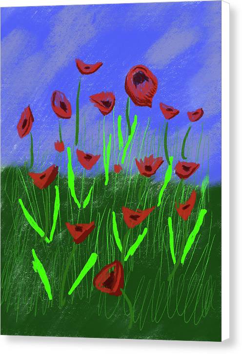 Field Of Poppies - Canvas Print