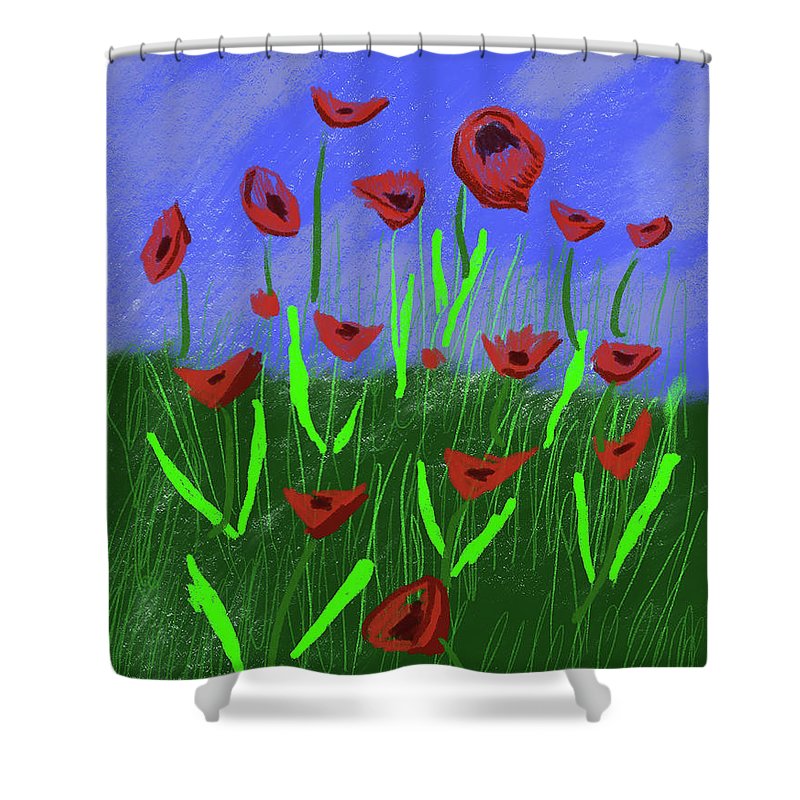 Field Of Poppies - Shower Curtain